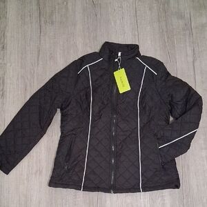 Elegant Black Quilted Women's Puffer Jacket